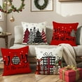 thumbnail image 3 of Christmas Pillow Covers 20 x 20 Inch Set of 4 Merry Christmas Trees Snowflake Joy Throw Pillow Covers Xmas Winter Holiday Decorative Pillow Covers Cushion Cases Decoration for Sofa Couch, 3 of 6