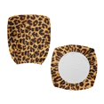 thumbnail image 2 of CHAQLIN Leopard Rotating Chair Slipcover, Set of 2 Stretch Office Chair Covers for High Back Boss Gaming Chair, 2 of 8