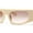 Ivory - Brown, variant on Womens Exaggerated Thick Temple Mod Narrow Rectangle Plastic Sunglasses White - Brown Pink