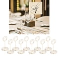 thumbnail image 3 of 10Pcs Table Number Holder Wedding Note Holder Circle Business Card Holder Ornaments Cute Shape Elegant Electroplating Charming, 3 of 8