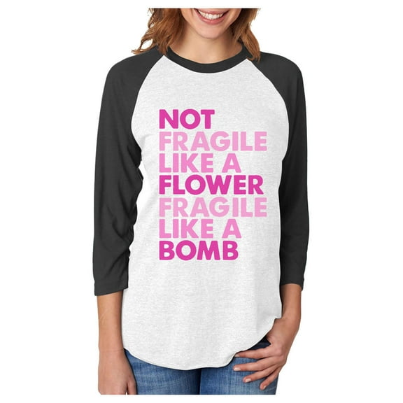 Feminism Quotes Feminist Womens Rights 3/4 Women Sleeve Baseball Jersey Shirt Small black/white