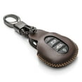 thumbnail image 2 of Vitodeco Genuine Leather Smart Key Fob Case Cover Compatible with Mini Cooper, Clubman, Hardtop, Convertible, Countryman 2025 (3 or 4 Buttons, Brown), 2 of 5