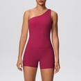 thumbnail image 6 of 2 Piece Outfits Summer,Womens Workout Sets Summer One Shoulder Athletic Tops Matching Shorts 2 Piece Gym Yoga Active Outfits 2026, 6 of 6