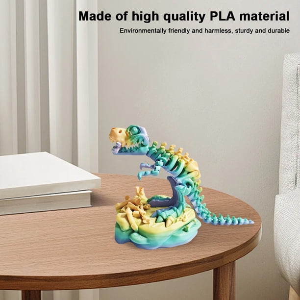 Set De 5 Esqueletos De Dinosaurios Articulados En 3D – T-Rex, Triceratops Y Más, Decoración De Escritorio Y Fidget Antiestrés