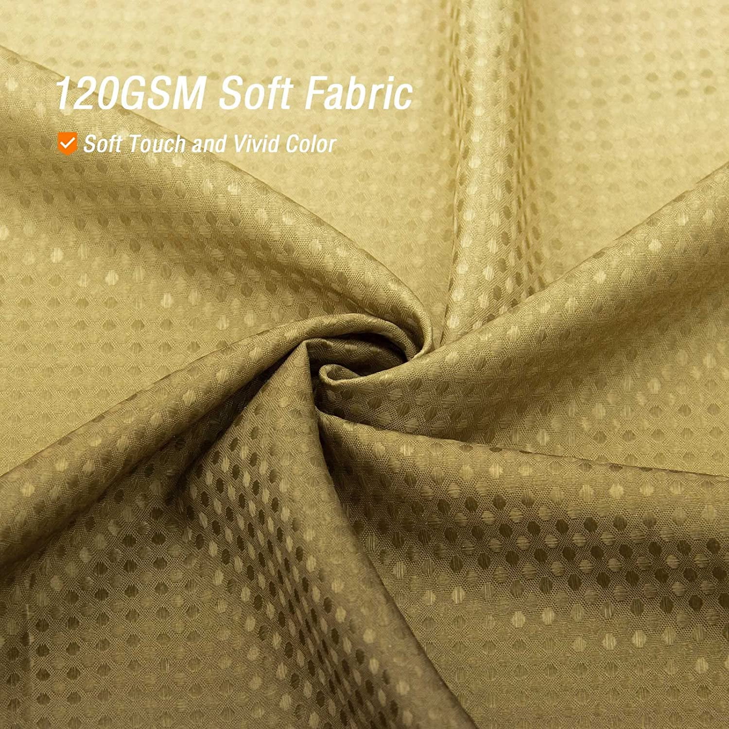 Small Stall Shower Curtain 36 x 72, Narrow Half Brown Ombre Shower Curtain for Bathroom, Waffle Weave Fabric Shower Curtain Set with Hooks, Water Repellent, Machine Washable