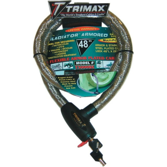 Trimax Gladiator Series Armored Cable, 48 Po x 26mm Diamètre