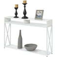thumbnail image 2 of Convenience Concepts Table Console Tucson Deluxe à Deux Niveaux, Fini Bois Blanc, 2 of 4
