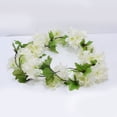 thumbnail image 4 of Guirnalda de flores artificiales de 18 cabezas, simulación de flores de ratán, banquete de boda, colgante de ratán falso, blanco cremoso kenally HA7513-04B, 4 of 6