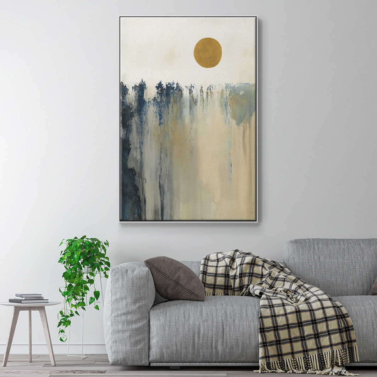 Equilibrium Framed Premium Gallery Wrapped Canvas - Ready to Hang - 17 x 25 - White Floating Frame