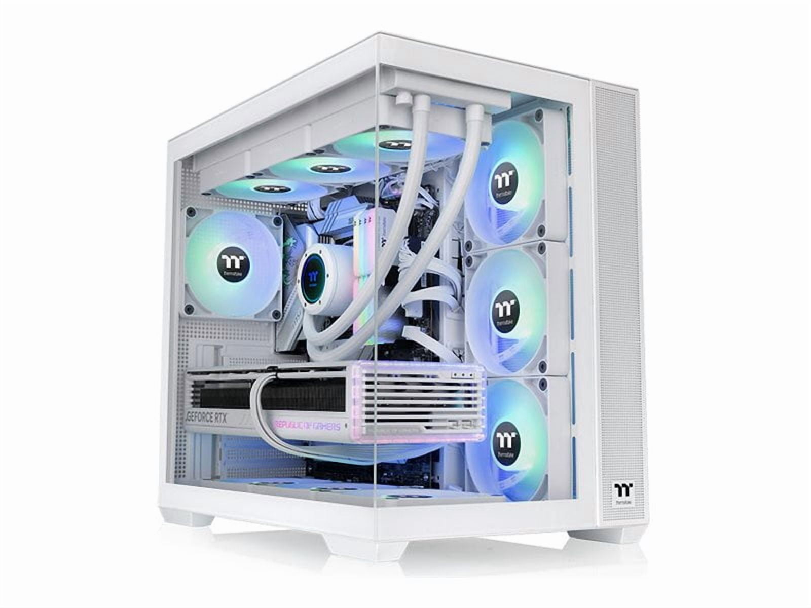 Thermaltake View 380 TG ARGB Snow Mid Tower Chassis (ca-1z2-00m6wn-00)