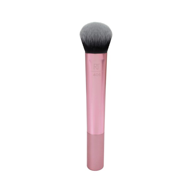 Real Techniques Instapop - Brocha de maquillaje para mejillas, brocha de maquillaje para aplicación de rubor o resaltador, maquillaje suelto, cepillo de cara rosa, cerdas sint&a REAL TECHNIQUES NA