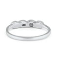 thumbnail image 3 of Four Stone Petite Dainty Round Multi Stones Ring Band 925 Sterling Silver Size 8, 3 of 5