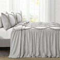 thumbnail image 6 of Lush Decor Riviera Ruffle Detail, Bedspread, King, Light Gray, 3-Pc Set, 6 of 6