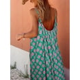 thumbnail image 4 of POINTERTECK Robe Maxi à Étages Sans Manches Boho à Fleurs pour Femmes, Décontractée, Superposée, Ample, Vacances, Plage, Bohème, Longues Robes, 4 of 7
