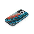 thumbnail image 3 of DesignSkinz Scratch-Resistant Hard Slim Case Compatible with iPhone 11 (Compatible with MagSafe) - Teal Blue Red Dragon Vein Agate V2, 3 of 9