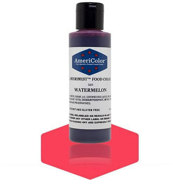 AmeriColor AmeriMist Watermelon, 4.5 Ounce, Airbrush Food Color
