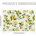 thumbnail image 2 of Placemats Set of 4 Heat-Resistant Rectangle Place Mats Tropical Lemon Washable Plastic PVC Dining Table Mat Non-Slip Wipeable Woven Vinyl Placemat for Kitchen Patio Table Decor, 2 of 8