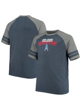 Men's Starter Red/Light Blue Houston Oilers Throwback League Raglan Long  Sleeve Tri-Blend T-Shirt