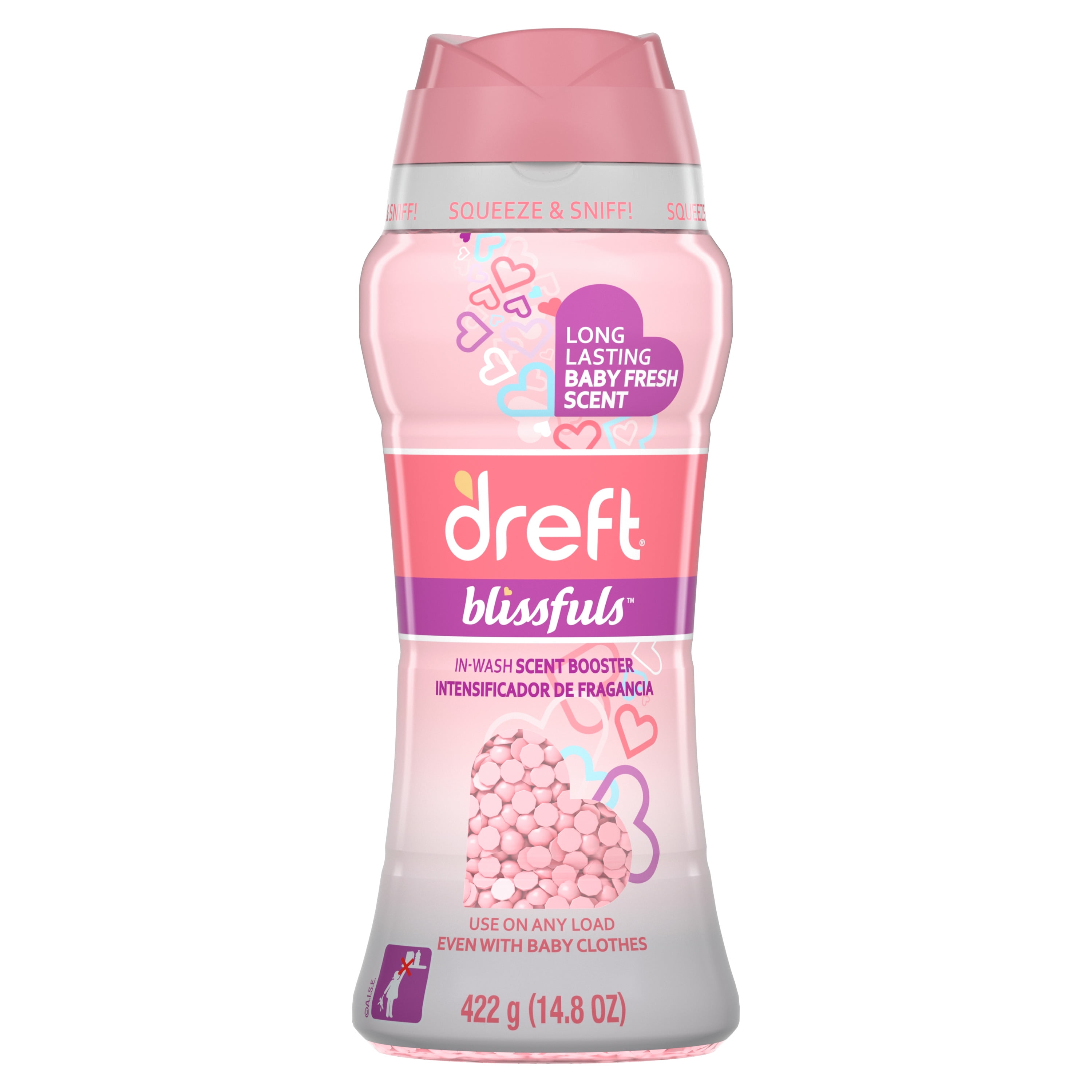 Dreft Blissfuls In-Wash Scent Booster Beads, Baby Fresh, 14.8 Oz