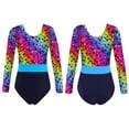 thumbnail image 4 of inhzoy Kids Girls Gymnastics Leotard Sparkly Athletic Dance Ballet Unitard Starry Rainbow 8, 4 of 4