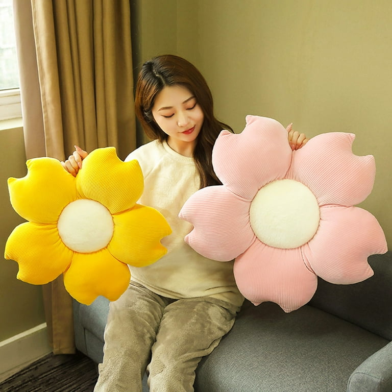 Gogosir Flower-Shaped Throw Pillow Floor Cushion Office Sedentary