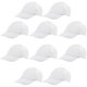 thumbnail image 1 of Gorras IJRPLM blancas de béisbol, pack de 10, talla infantil, 1 of 7