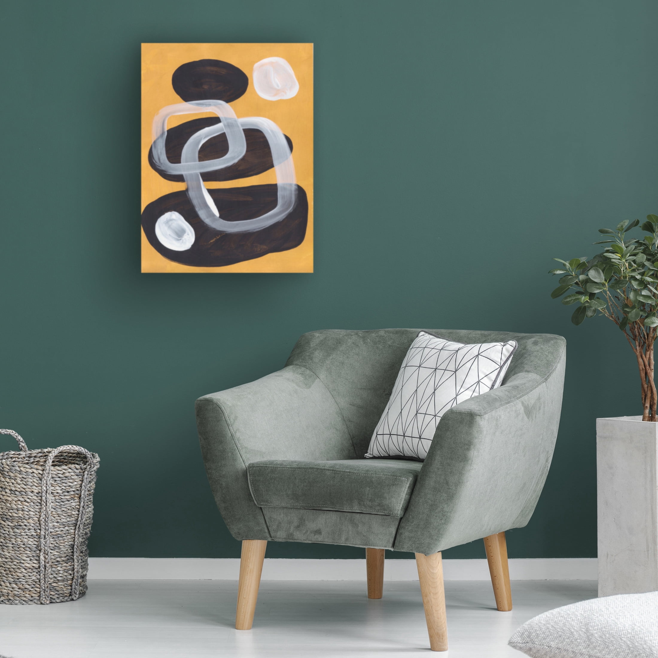 Trademark Fine Art Ejaaz Haniff Midcentury Mustard Canvas Wall Art