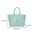 thumbnail image 3 of Large Insulated Lunch Bags for Women,Portable Handheld Tote with Leakproof Thermal Liner | Easy to Clean | Flower Printed Lunch Box for Picnic,Office,Beach,Green, 3 of 8