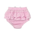 thumbnail image 4 of Hansber Infant Baby Unisex Boys Girls Plaid Ruffle Bloomers Diaper Cover For Toddlers Summer Pink 3-6M, 4 of 5