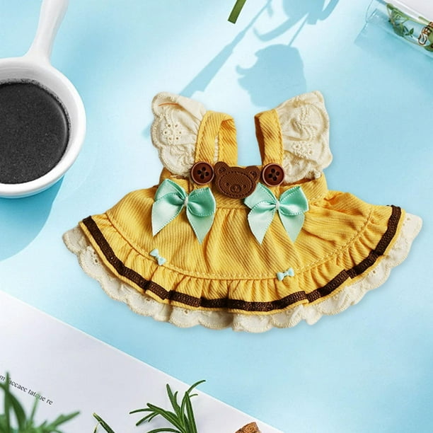 Hugo Trajes de vestir para muñecas de peluche 12 cm Amarillo
