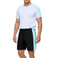 thumbnail image 4 of hotojiny Mens Short Sets 2 Piece Outfits Casual Summer Tracksuits Fashion Short Sleeve T Shirt and Shorts Set Sweatsuit(White,X-Large), 4 of 6