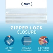 GPI 2” x 3” Heavy Duty Ziplock Bag 2 Mil Clear Resealable Bags with Write-On Block for Labels,100-Pack