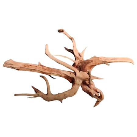 Rhododendron Root Driftwood Ornament, 15.7 In, Unique Shaped Tree Root for Aquarium Landscaping, Freshwater Fish Tank Hardscape, Reptile Habitat, Micro Landscape Decor