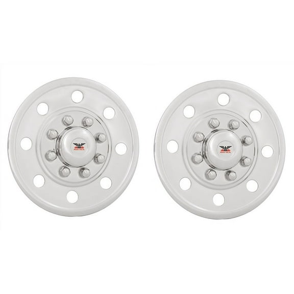 Phoenix USA GQST60AS Quick Liner Stainless Steel, Snap-On Wheel Simulator Half Set - 16" Diameter, 8 Lug