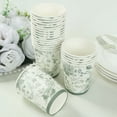 thumbnail image 5 of BalsaCircle 24 White Sage Green 9 oz French Toile Paper Cups Party Events Decorations, 5 of 8