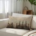 thumbnail image 3 of Brown Forest Throw Pillow Cover, Pillowcase Protectors with Zipper, Breathable Decorative Lumbar Pillow Case Cover, Vintage Tree Farmhouse Botanical Pillow Shams for Couch Sofa 12x20Inch, 3 of 8