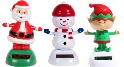 Dancing Snowman Christmas Gift Decoration Lots 4 Solar Powered Motion Toy 