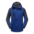 thumbnail image 2 of Hombres Abrigo A Prueba De Viento Chaquetas Casuales Cortavientos De Invierno Para Esquiar Camping L Azul Oscuro Sunnimix Chaqueta softshell con capucha, 2 of 8