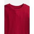 thumbnail image 2 of Wonder Nation Girls' Ribbed Knit Top with Short Sleeves, Sizes 4-18 & Plus, 2 of 3