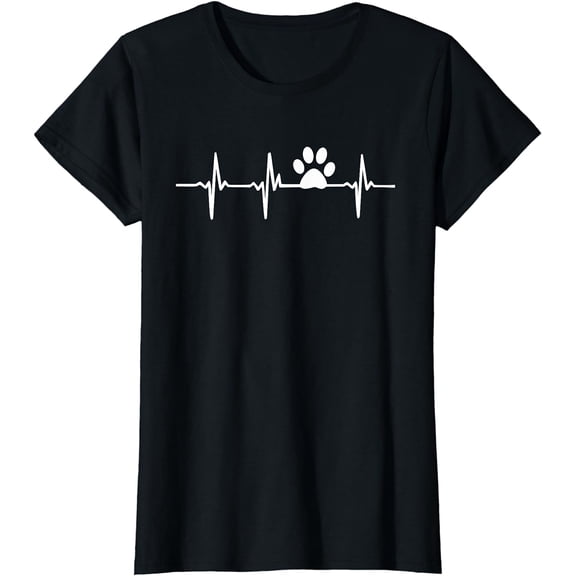 Paw Print Heartbeat Veterinarian Vet Tech T-Shirt