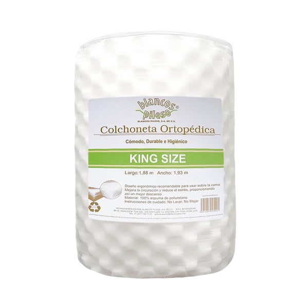 COLCHONETA CON DISEÑO ERGONOMICO TAMAÑO KING SIZE
