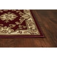 thumbnail image 2 of 3'x5' Red Ivory Machine Woven Hand Carved Floral Medallion Indoor Area Rug, 2 of 4