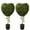 2pcs, variant on Valentine's Day Indoor & Outdoor Heart-shaped Topiary, 32" Artificial Boxwood Topiary Trees with Bow, Faux Topiary Tree for Porch, Home, Garden Decor, Spring Easter Decoration