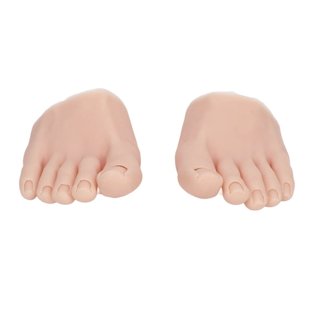 Práctica Pie Falso para la Práctica de Uñas 1 Par de Silicona Prótesis de Manicura Herramienta Falso Pie Modelo Silicona Pie Falso para Uñas de Formación de la Pantalla Anggrek Otros