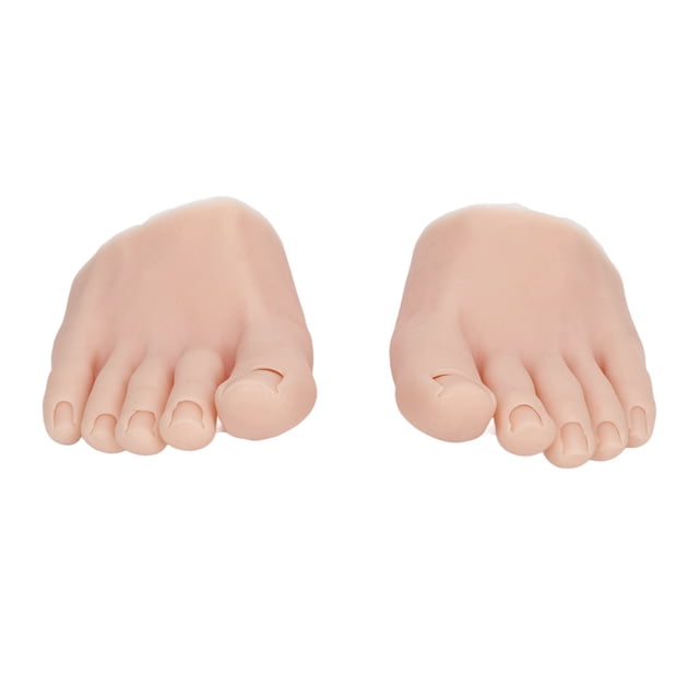 Práctica Pie Falso para la Práctica de Uñas 1 Par de Silicona Prótesis de Manicura Herramienta Falso Pie Modelo Silicona Pie Falso para Uñas de Formación de la Pantalla Anggrek Otros