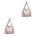 thumbnail image 4 of kurtrusly 1/2/3 Wide Application Convenient And Practical Chain Handbag For Women - Foldable Shoulder Bag Fashion PU Chain Shoulder Bag off-white 2PCS, 4 of 6
