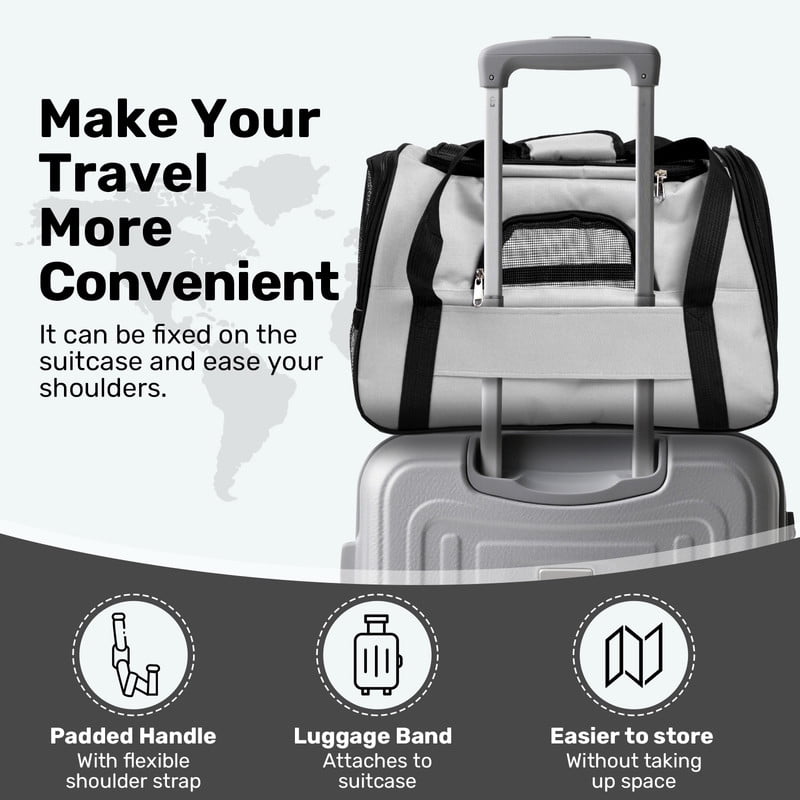 Cat Carriers Dog Carrier For Small Medium Cats Dog Soft Sided, Collapsible Waterproof Travel Puppy Carrier