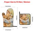 thumbnail image 2 of Fotbe Girl Hugging Dog Flowers for 4Pcs Oven Mitts and Pot Holders, 500℉ Heat Resistant Oven Mitts , Non-Slip Silicone Surface Safe for Baking, Cooking, BBQ, 2 of 6