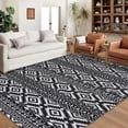 thumbnail image 3 of ZACOO 8' x 10' Rugs Non Slip Floor Carpet for Nursery Dining Room Boho Machine Washable Rug, Black, 3 of 7