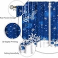 thumbnail image 6 of Christmas Curtains,Blue White Snowflakes Christmas Tree Winter Snow Scenery Colorful Ball New Year Winter Holiday Party Decor Curtains for Bedroom Living Room Kitchen Cafe 2 Panel,84X63 Inch, 6 of 6